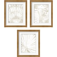 Framed 'Linen Tropical Silhouette 3 Piece Framed Art Print Set' border=