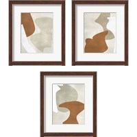 Framed Beige Stucture 3 Piece Framed Art Print Set