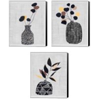 Framed Decorated Vase with Plant 3 Piece Canvas Print Set