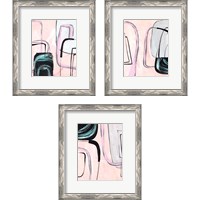 Framed 'Lumiere Rose 3 Piece Framed Art Print Set' border=