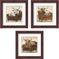 Framed 'Refined Comfort 3 Piece Framed Art Print Set' border=