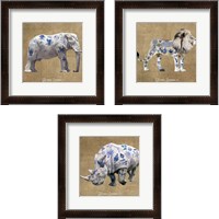 Framed 'Tattooed Savannah 3 Piece Framed Art Print Set' border=