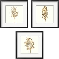 Framed 'Gilded Palm 3 Piece Framed Art Print Set' border=