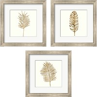 Framed 'Gilded Palm 3 Piece Framed Art Print Set' border=