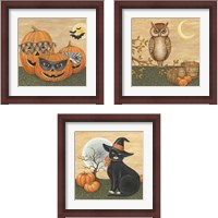 Framed Funny Pumpkins 3 Piece Framed Art Print Set