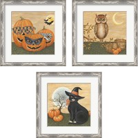 Framed Funny Pumpkins 3 Piece Framed Art Print Set
