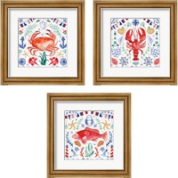 Framed Maritime Delight 3 Piece Framed Art Print Set