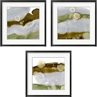 Framed 'Gold Deposit 3 Piece Framed Art Print Set' border=