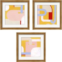 Framed 'Getting Along 3 Piece Framed Art Print Set' border=