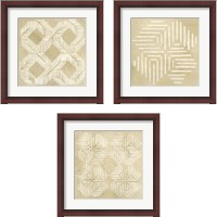 Framed 'Sand Stitch 3 Piece Framed Art Print Set' border=