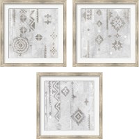 Framed 'Scandanavian Mood Silver 3 Piece Framed Art Print Set' border=