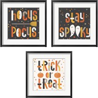 Framed Retro Halloween 3 Piece Framed Art Print Set