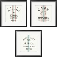 Framed Wake Me Up Coffee Sack 3 Piece Framed Art Print Set