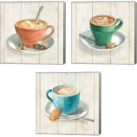 Framed Wake Me Up Coffee 3 Piece Canvas Print Set