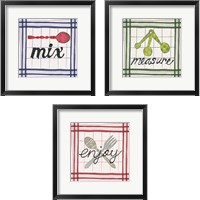 Framed 'Cool Kitchen 3 Piece Framed Art Print Set' border=