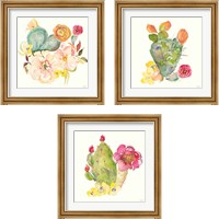 Framed Succulent Desert 3 Piece Framed Art Print Set