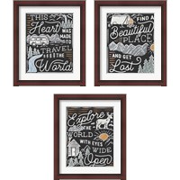 Framed Adventurous 3 Piece Framed Art Print Set