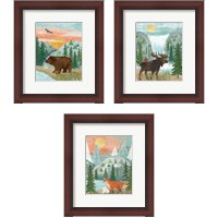Framed 'Woodland Forest 3 Piece Framed Art Print Set' border=