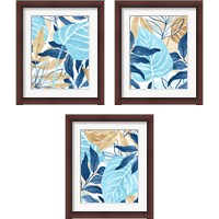 Framed 'Blue Jungle 3 Piece Framed Art Print Set' border=