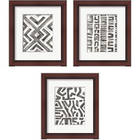 Framed Tribal Geometry 3 Piece Framed Art Print Set
