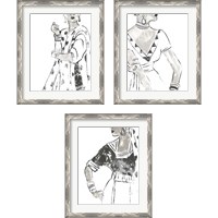 Framed 'Fashion Plate Power 3 Piece Framed Art Print Set' border=