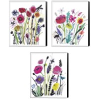 Framed 'Free Floral 3 Piece Canvas Print Set' border=