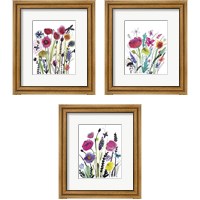 Framed 'Free Floral 3 Piece Framed Art Print Set' border=