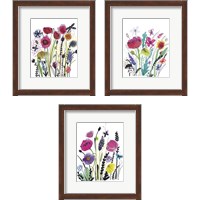 Framed 'Free Floral 3 Piece Framed Art Print Set' border=