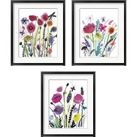 Framed Free Floral 3 Piece Framed Art Print Set