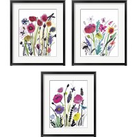 Framed Free Floral 3 Piece Framed Art Print Set