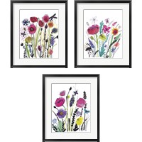 Framed 'Free Floral 3 Piece Framed Art Print Set' border=