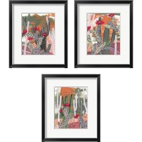 Framed 'Desert Flowers 3 Piece Framed Art Print Set' border=