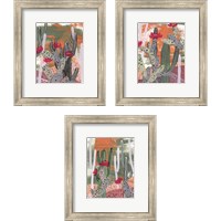 Framed 'Desert Flowers 3 Piece Framed Art Print Set' border=