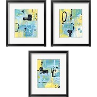 Framed 'Floating Atmosphere 3 Piece Framed Art Print Set' border=