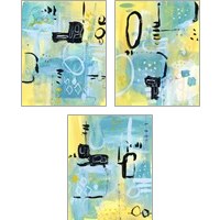 Framed 'Floating Atmosphere 3 Piece Art Print Set' border=