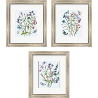 Framed 'Wildflowers Arrangements 3 Piece Framed Art Print Set' border=