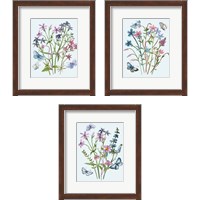 Framed Wildflowers Arrangements 3 Piece Framed Art Print Set