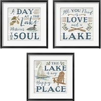 Framed Lakeside Retreat 3 Piece Framed Art Print Set