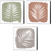 Framed 'Nature By The Lake - Frond 3 Piece Canvas Print Set' border=