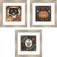 Framed Scaredy Cats 3 Piece Framed Art Print Set