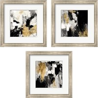 Framed Neutral Gold Collage 3 Piece Framed Art Print Set