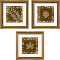 Framed 'Shades of Brown 3 Piece Framed Art Print Set' border=
