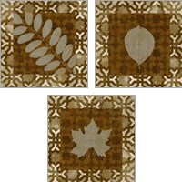 Framed 'Shades of Brown 3 Piece Art Print Set' border=