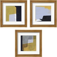 Framed Black & Yellow 3 Piece Framed Art Print Set