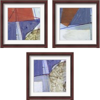 Framed 'Abstract Mass 3 Piece Framed Art Print Set' border=