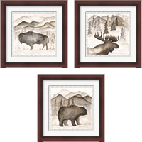 Framed Forest Animal 3 Piece Framed Art Print Set