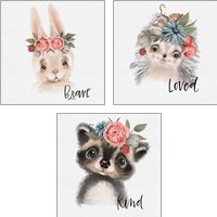 Framed Inspirational Animals 3 Piece Art Print Set