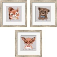 Framed 'Inspirational Animals 3 Piece Framed Art Print Set' border=