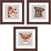 Framed 'Inspirational Animals 3 Piece Framed Art Print Set' border=