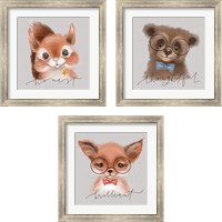 Framed Inspirational Animals 3 Piece Framed Art Print Set